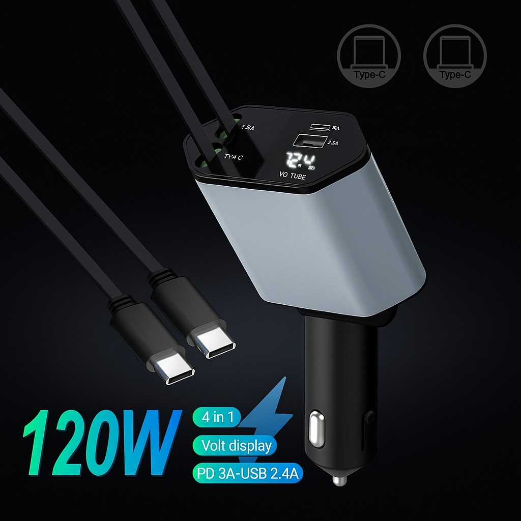 4-in-1 Car Charger