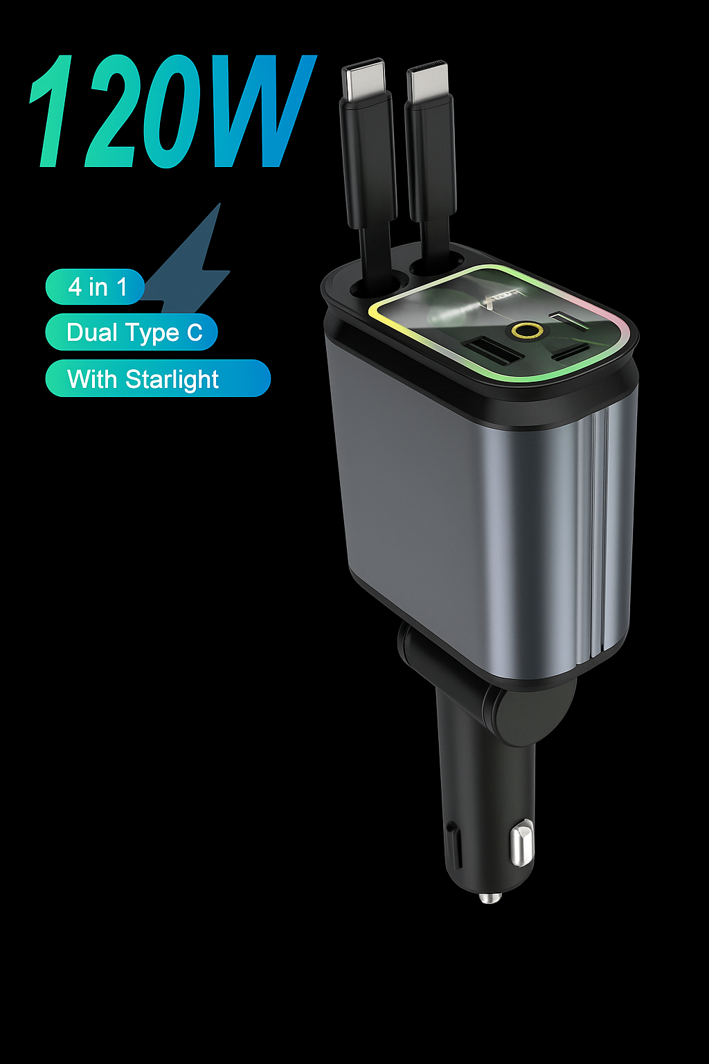 4-in-1 Car Charger